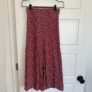 Elegant Red Polka Dot Skirt